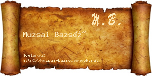Muzsai Bazsó névjegykártya